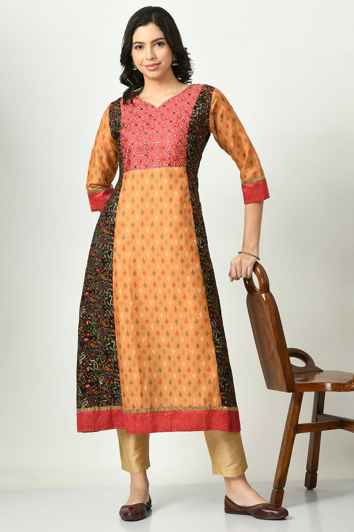 Multi Yoke Embroidered Dress