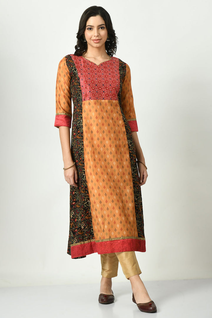 Multi Yoke Embroidered Dress