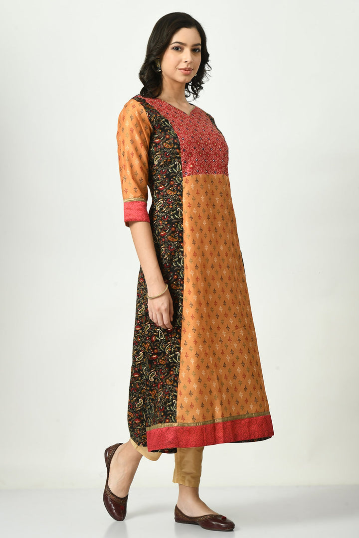 Multi Yoke Embroidered Dress