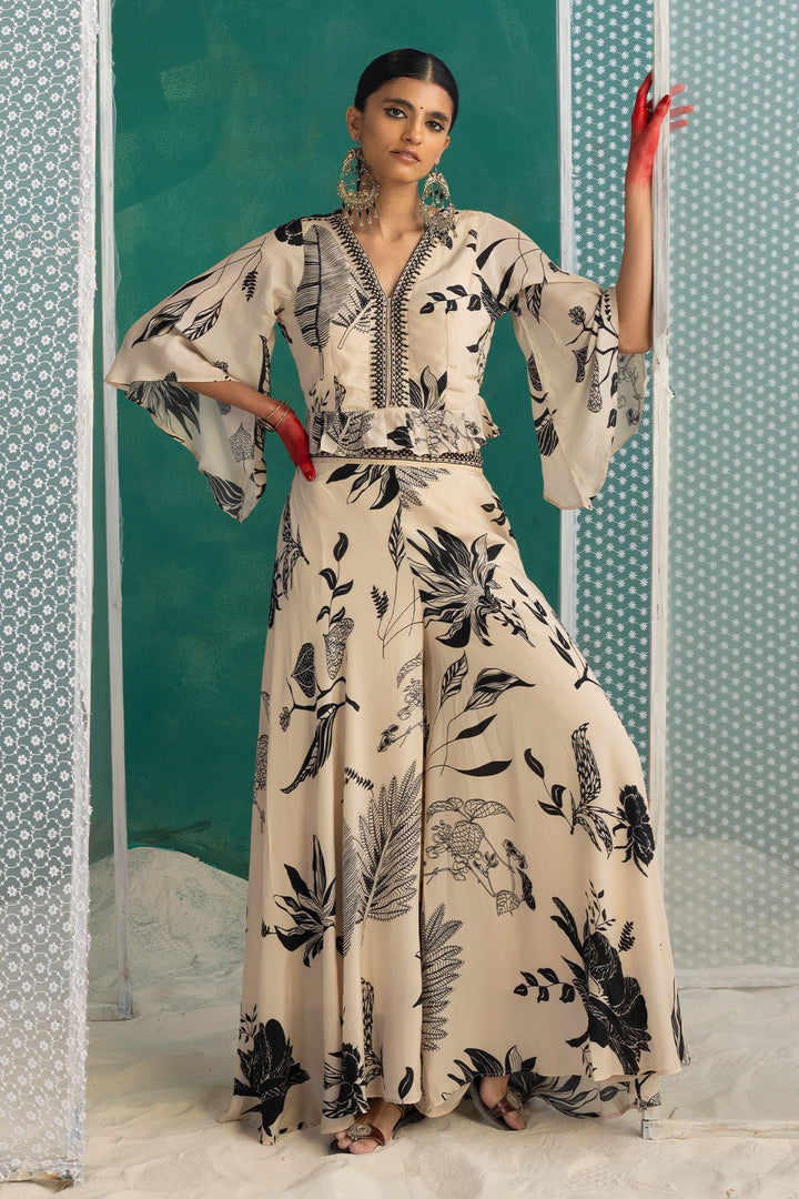 Cream Bloom Co-Ord Set