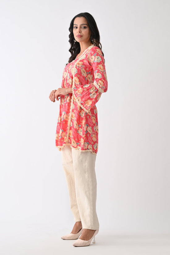 Pink Printed A-Line Tunic