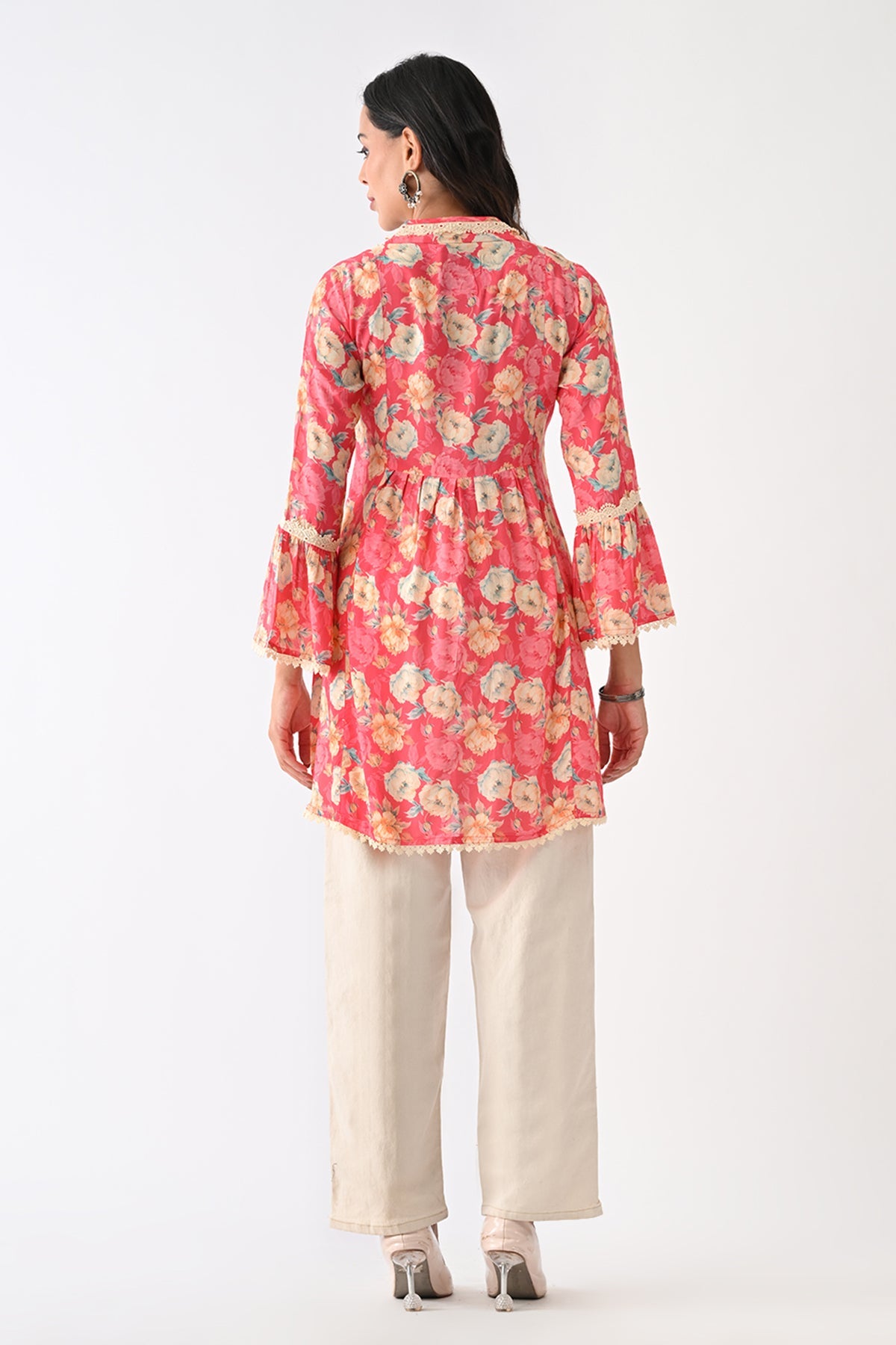 Pink Printed A-Line Tunic