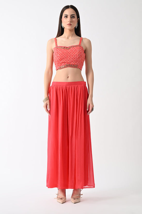 Peach Dress with Printed Shrug (3 Piece)