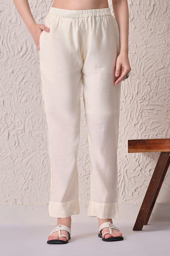 Cream Embroidered Kurta 3 Pcs Set