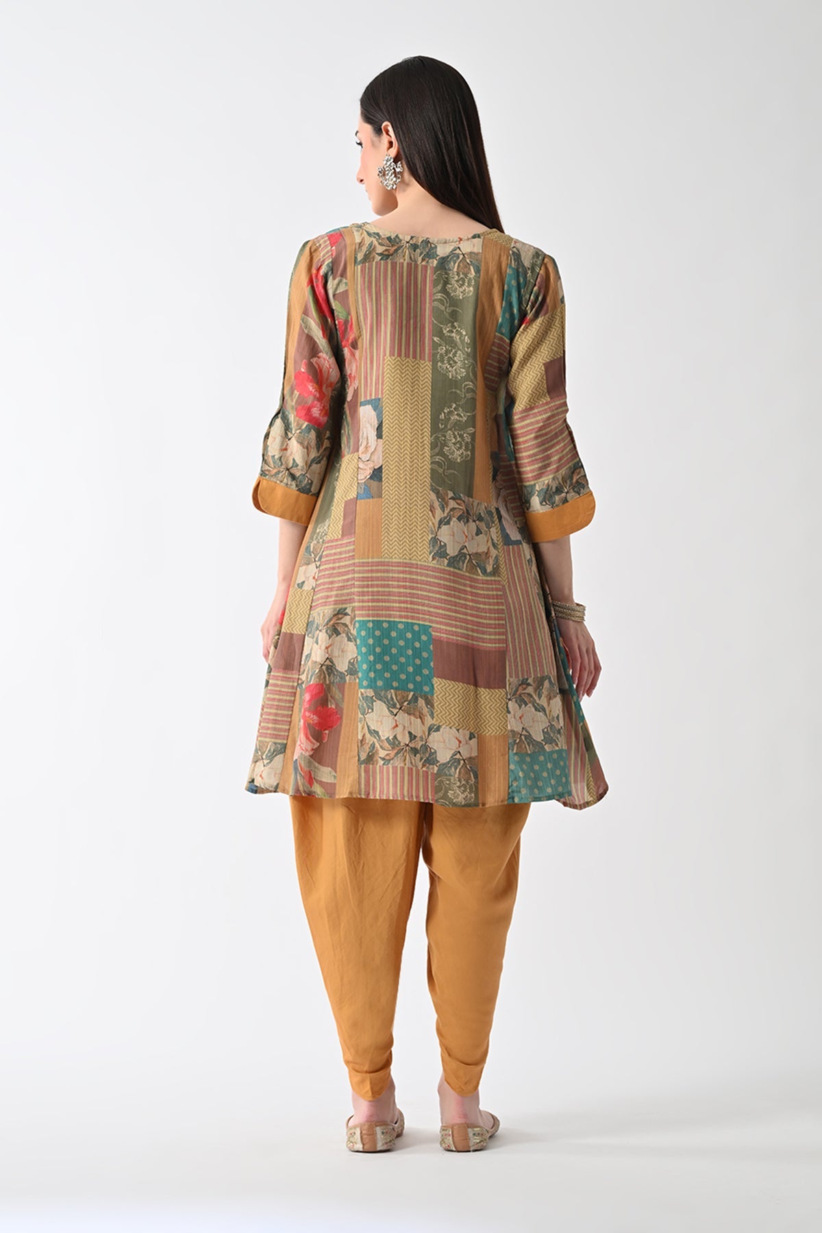 Multi Printed A-Line Kurta 2 Pcs Set