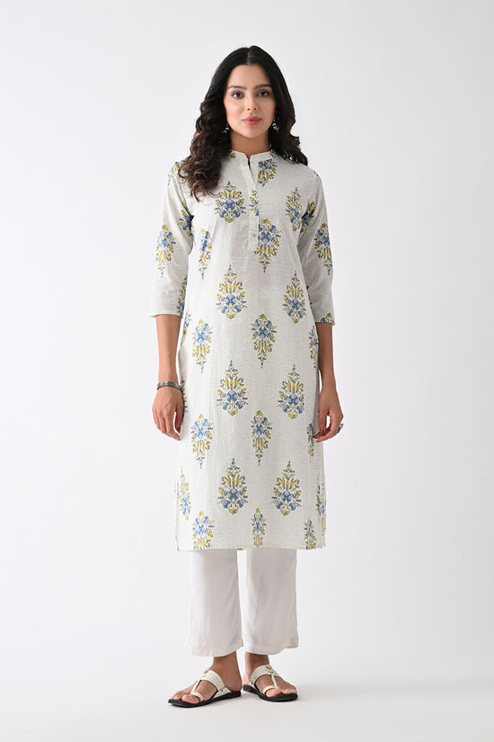 White Printed Kurta