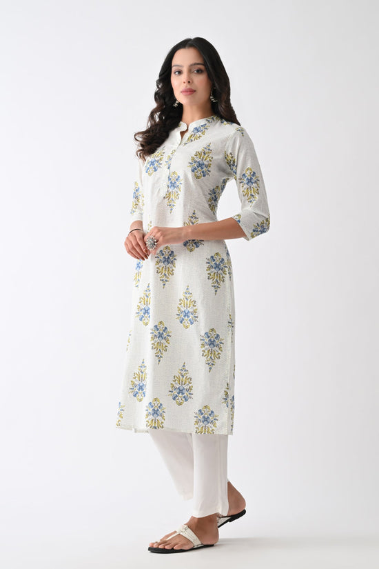 White Printed Kurta