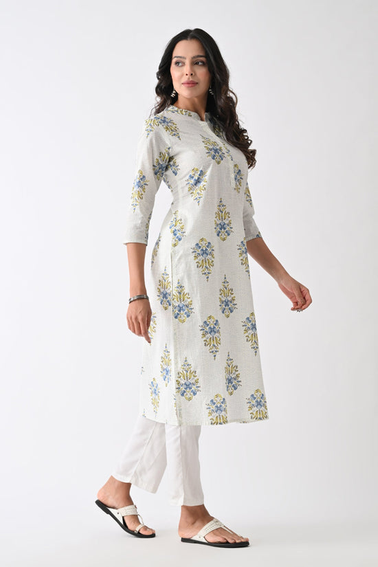 White Printed Kurta
