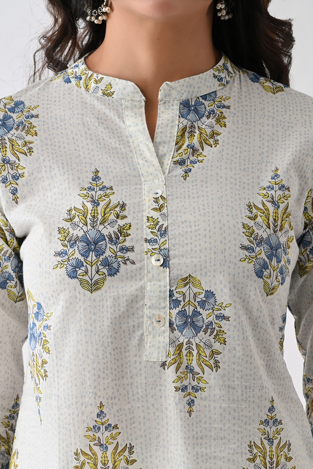 White Printed Kurta