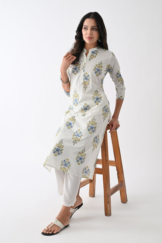 White Printed Kurta