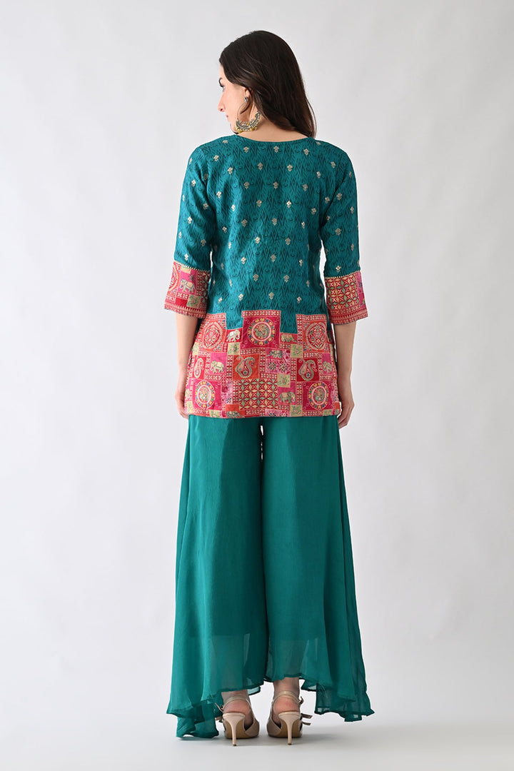 Green Zari Embroidered Co-Ord Set