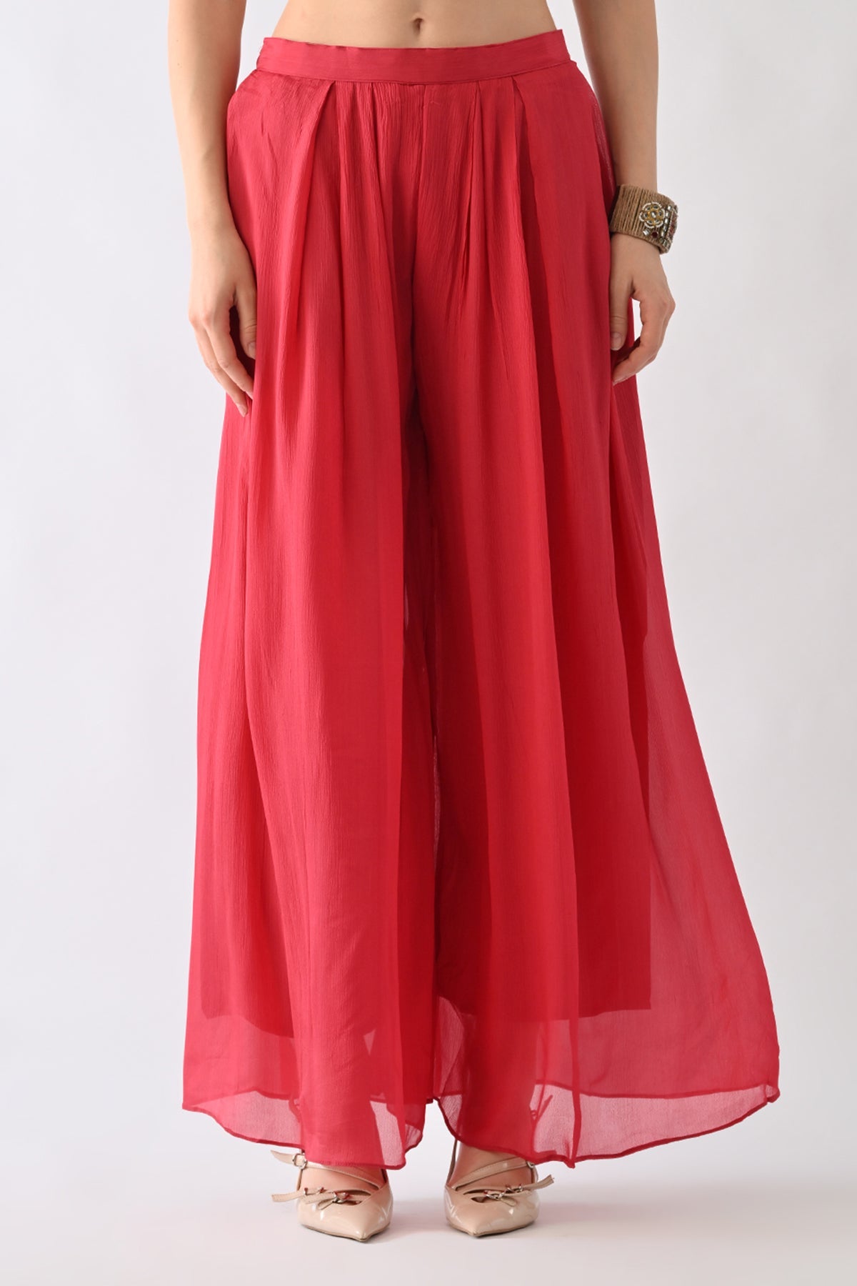 Pink Printed Kaftan 3 Pcs Set