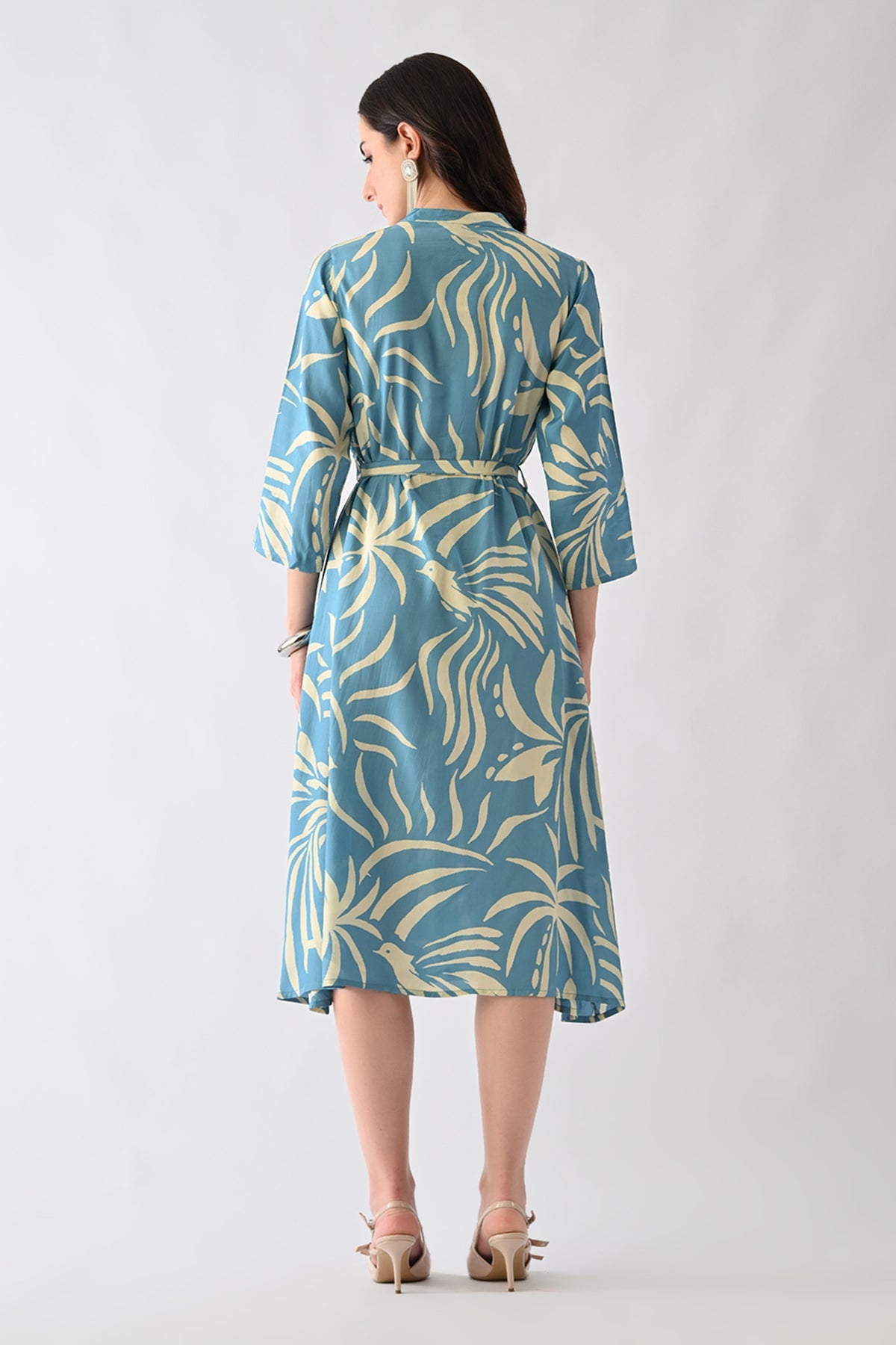 Blue Printed Dress
