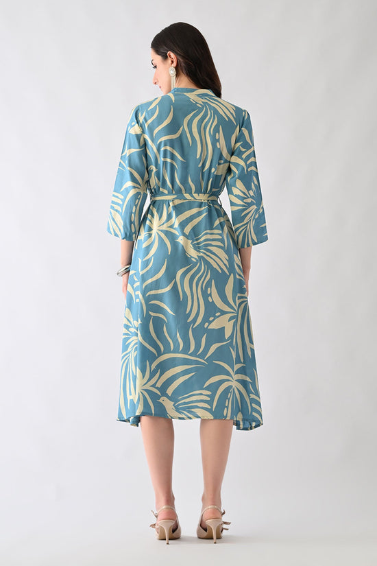 Blue Printed Dress