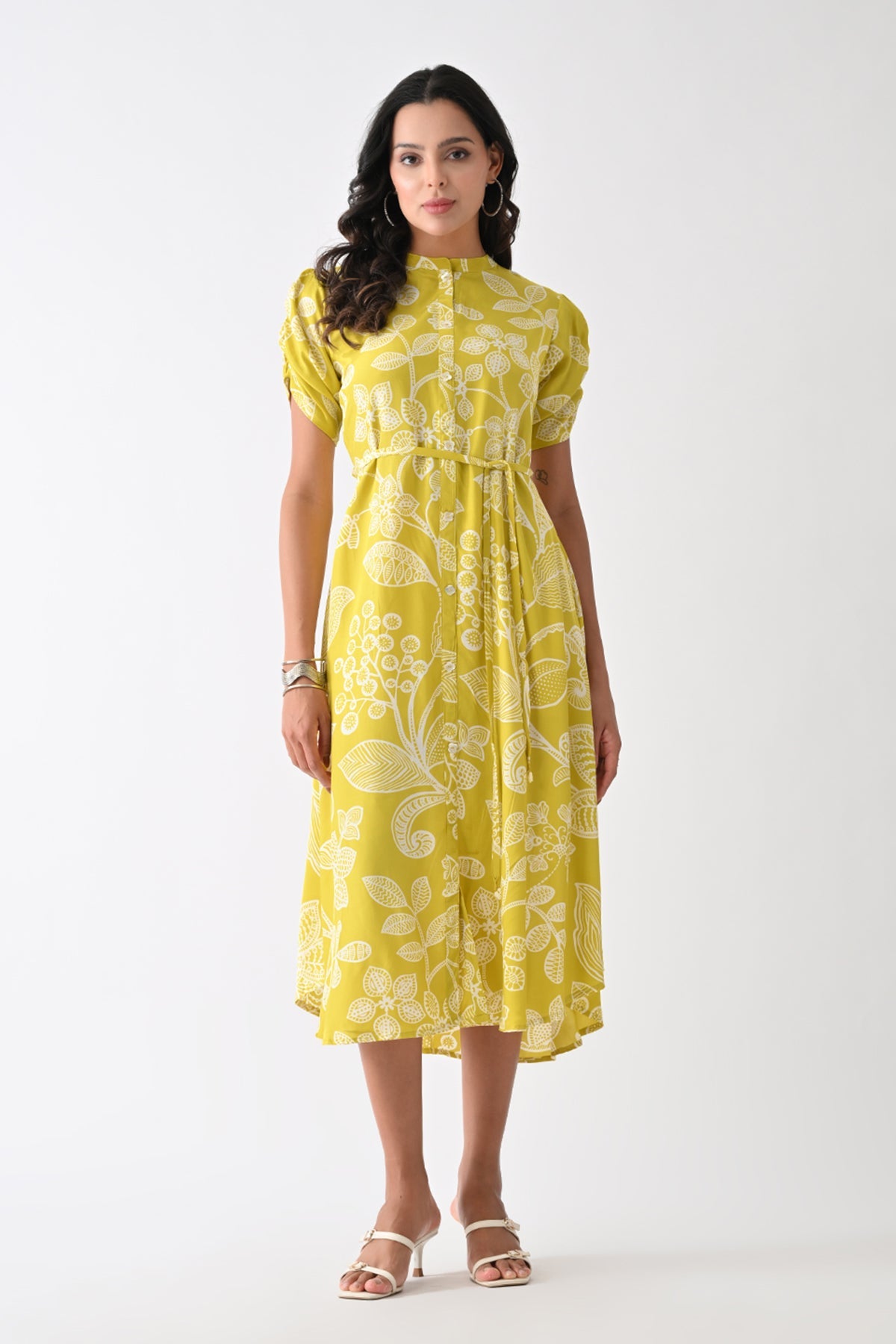 Yellow Printed Dress