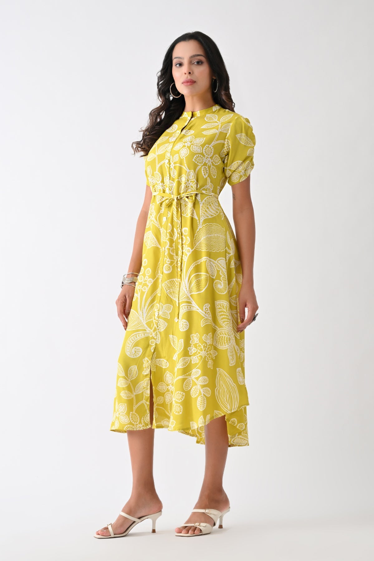 Yellow Printed Dress