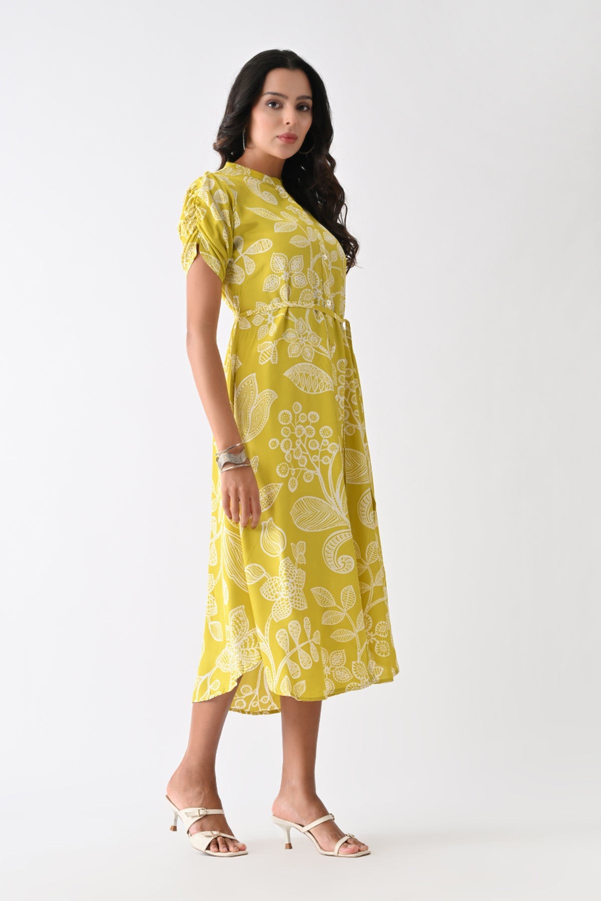 Yellow Printed Dress