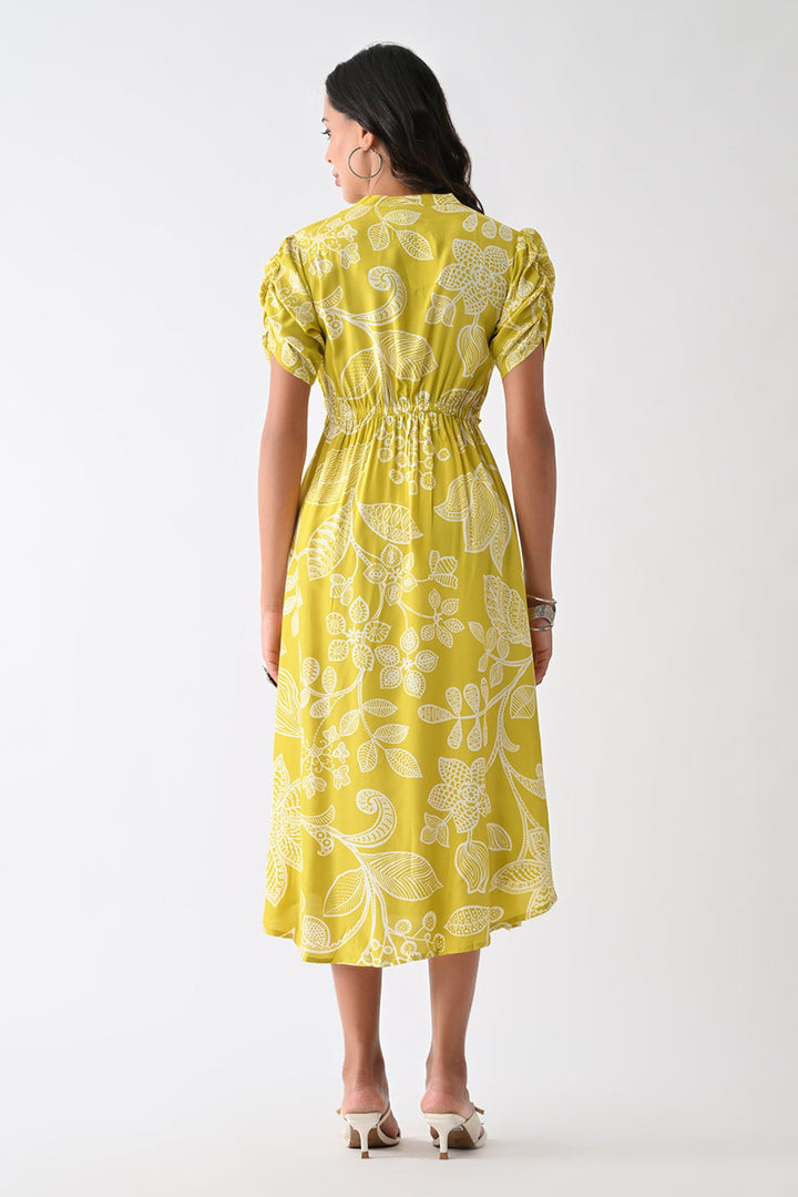 Yellow Printed Dress