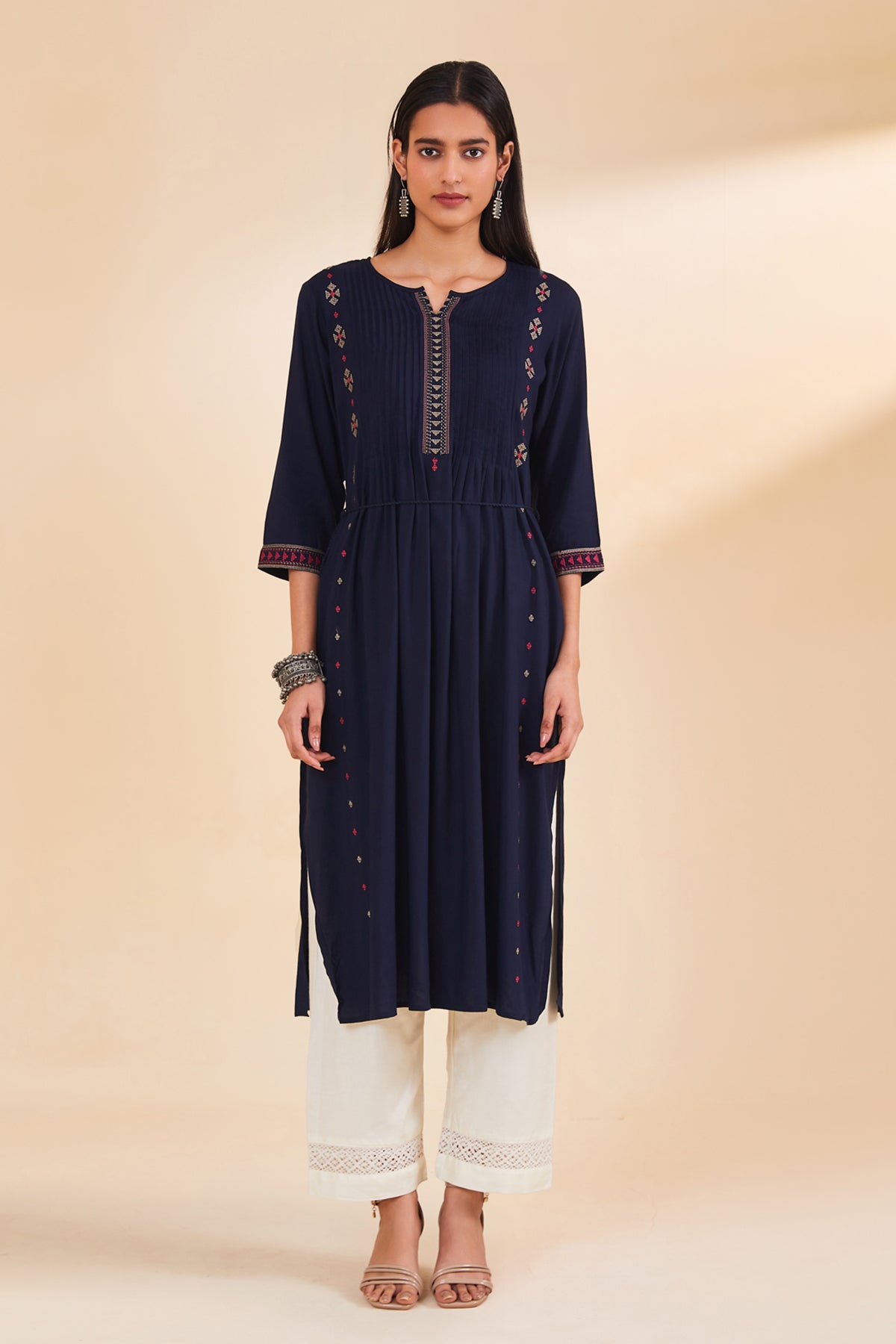 Blue Embroidered Kurta