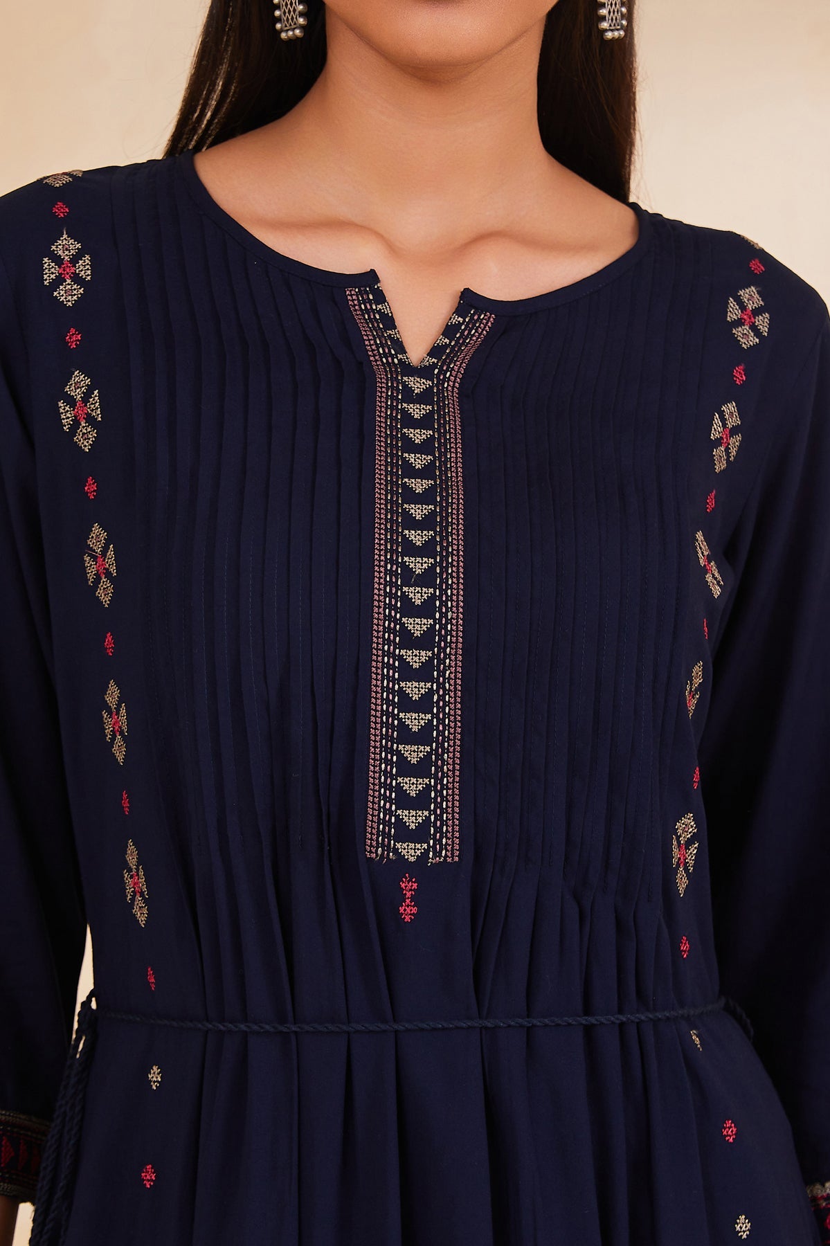 Blue Embroidered Kurta