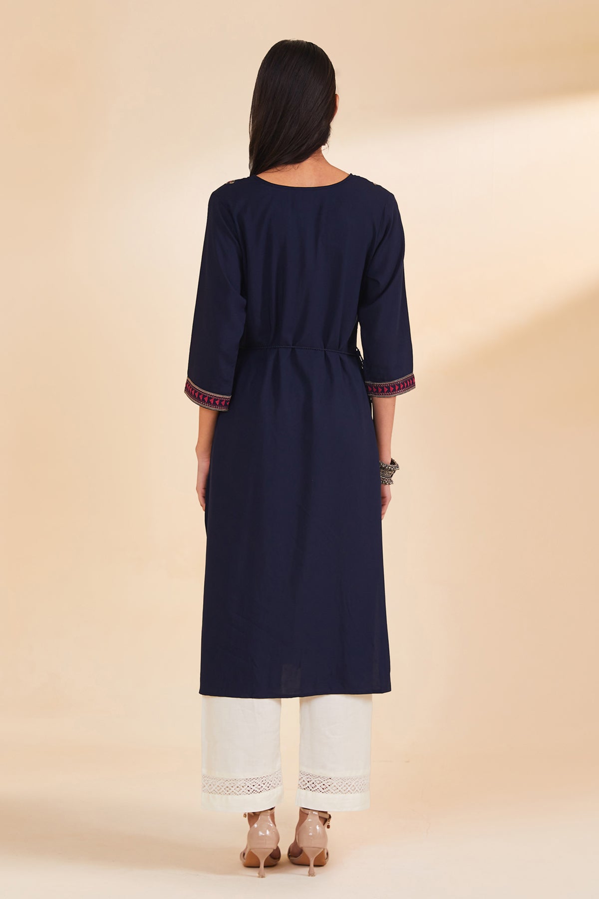 Blue Embroidered Kurta