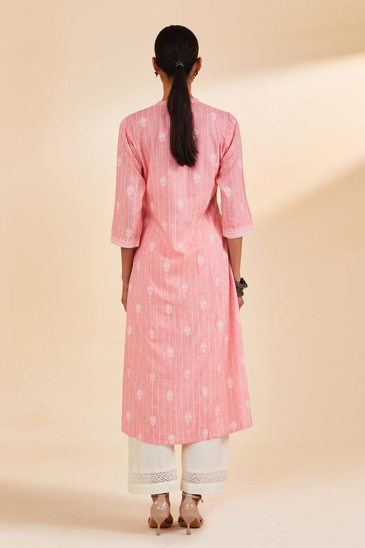Peach Printed Dress
