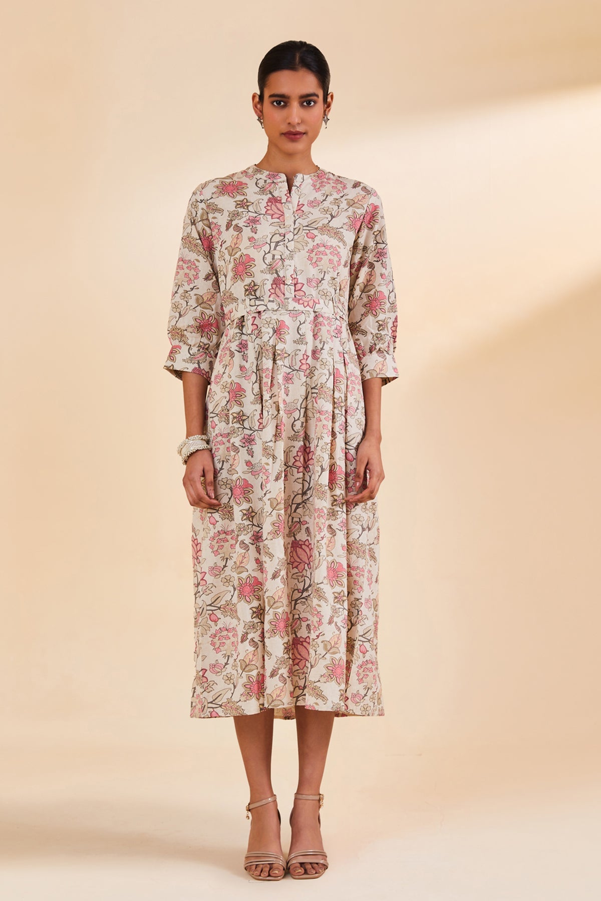 Off White Printed Dress