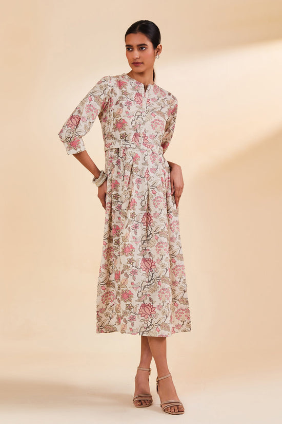 Off White Printed Dress