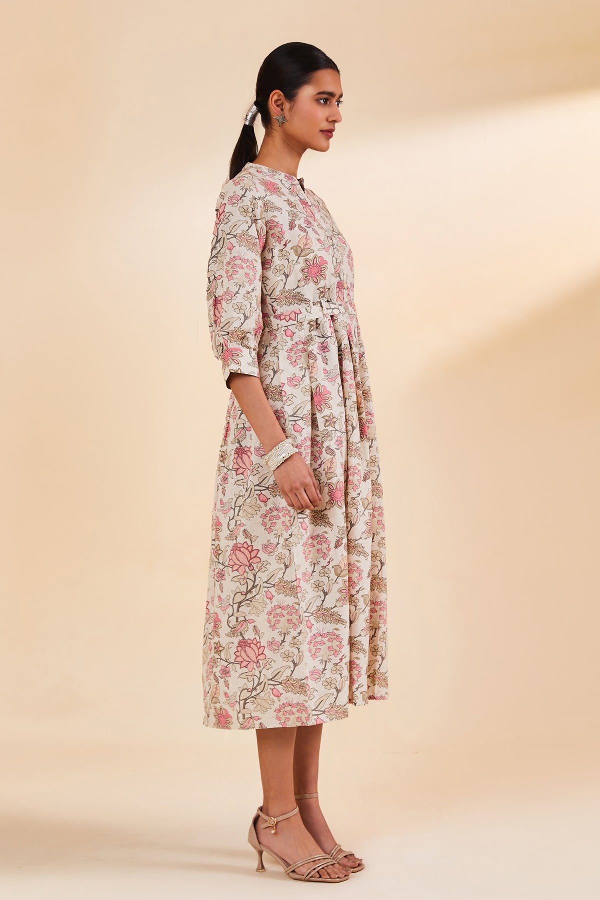 Off White Printed Dress