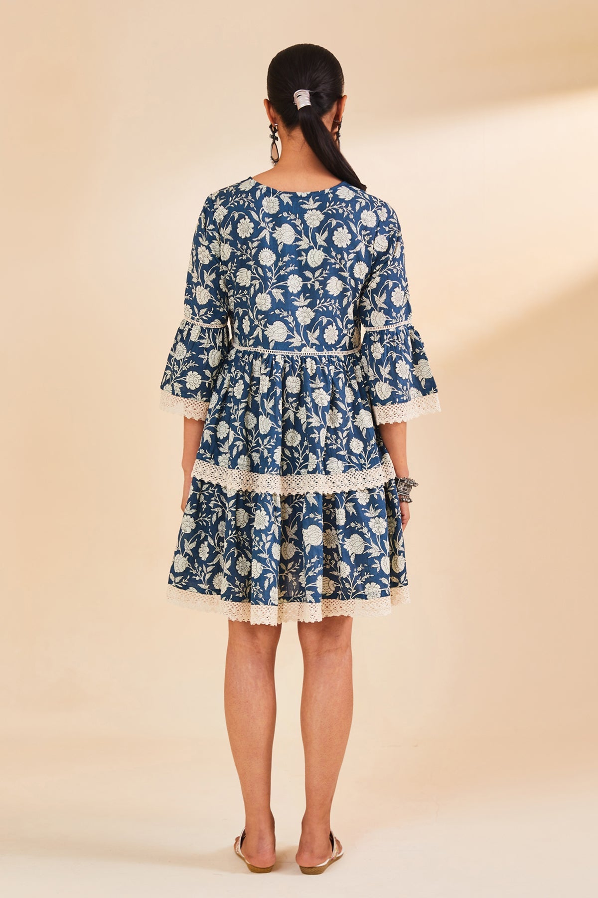 Teal Printed A-Line Tunic