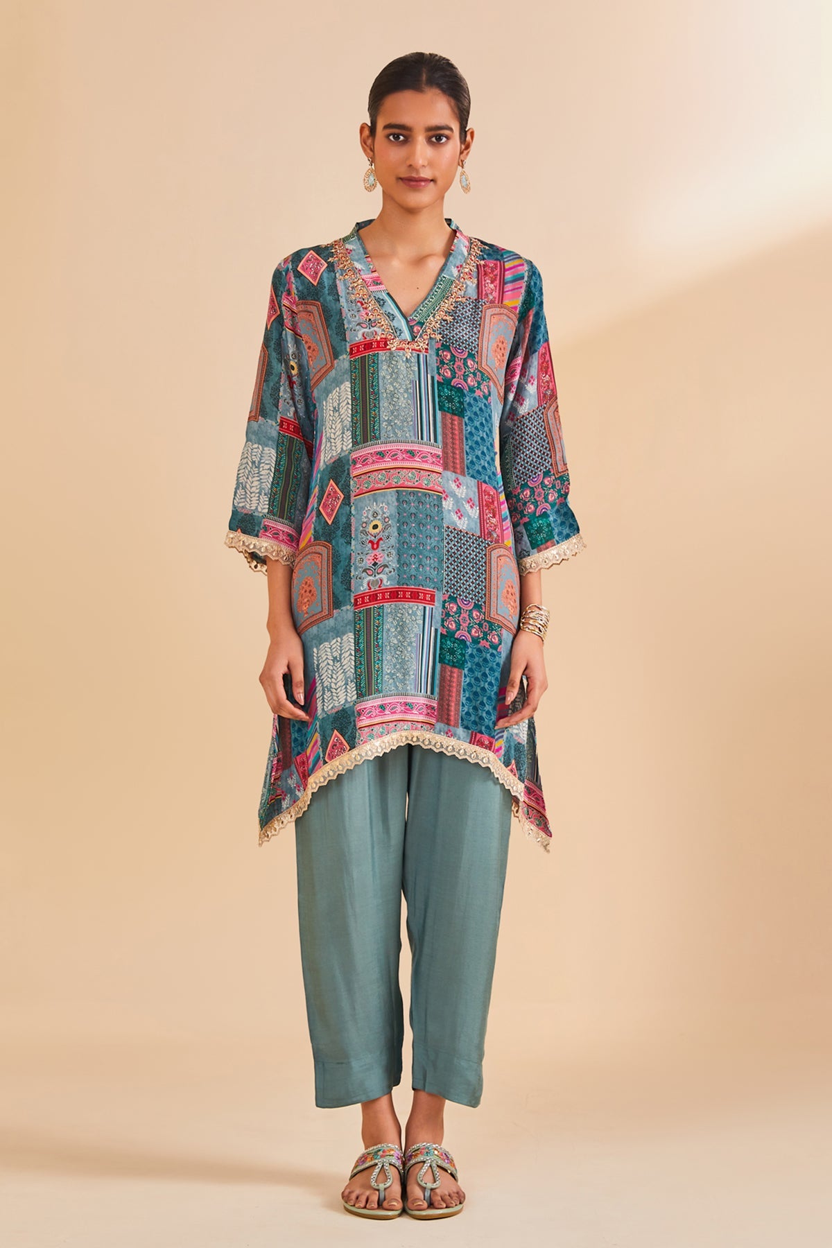 Multi Printed Kurta 2 Pcs Set