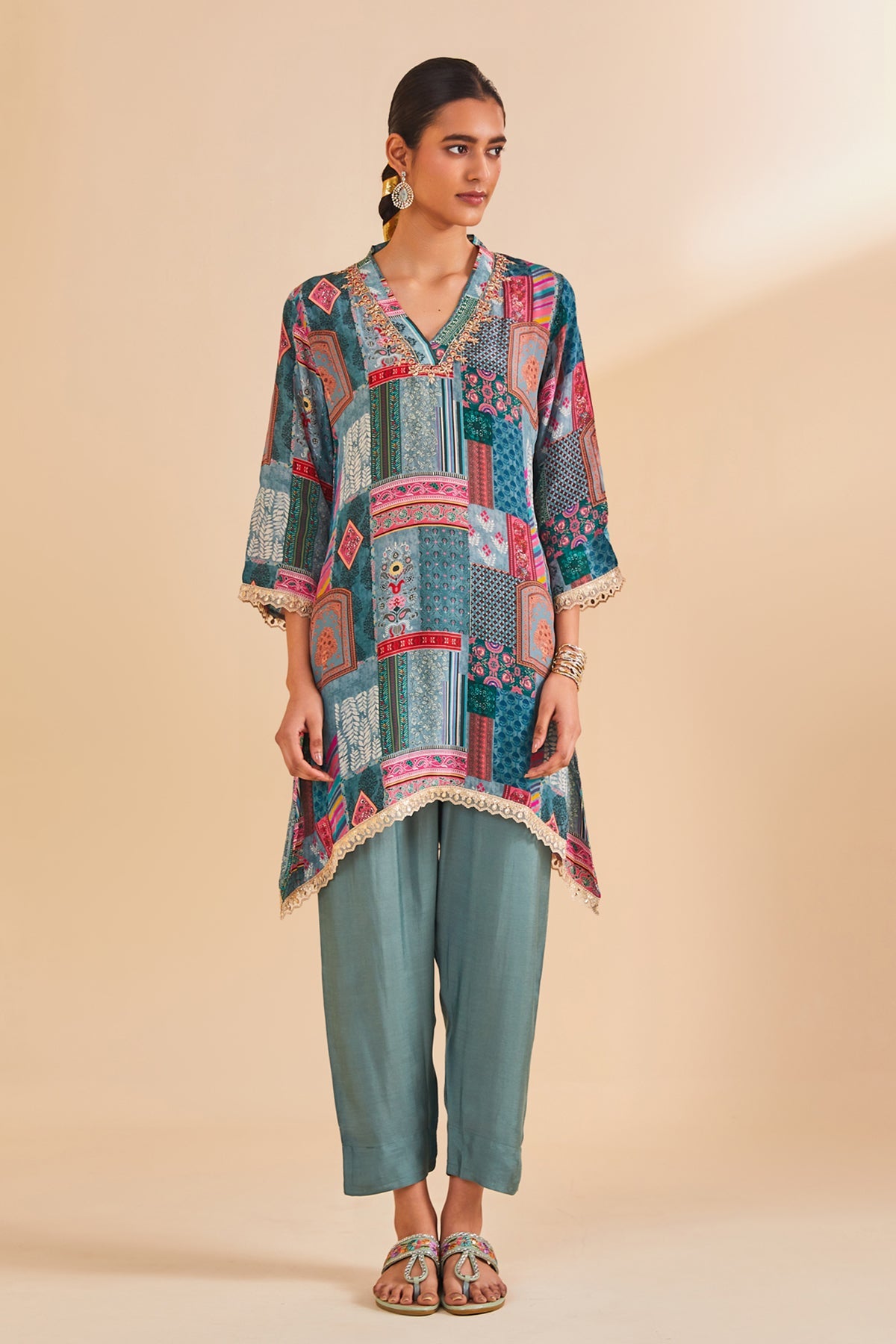 Multi Printed Kurta 2 Pcs Set
