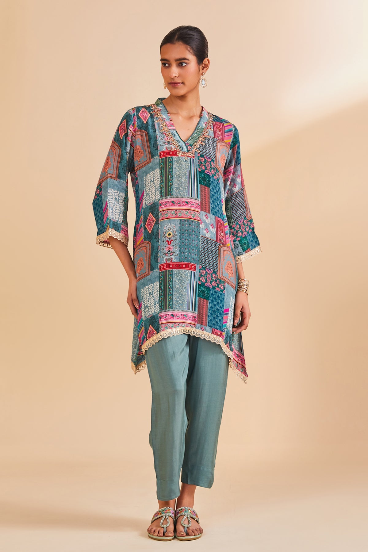 Multi Printed Kurta 2 Pcs Set