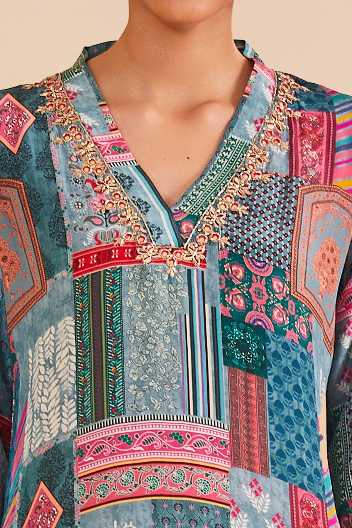 Multi Printed Kurta 2 Pcs Set