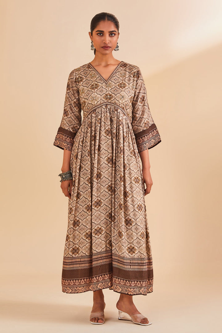 Grey Printed Dress