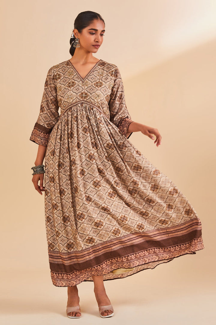Grey Printed Dress