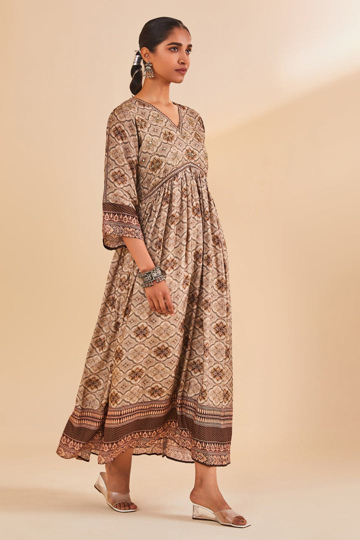 Grey Printed Dress