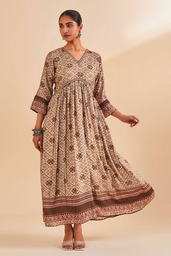 Grey Printed Dress
