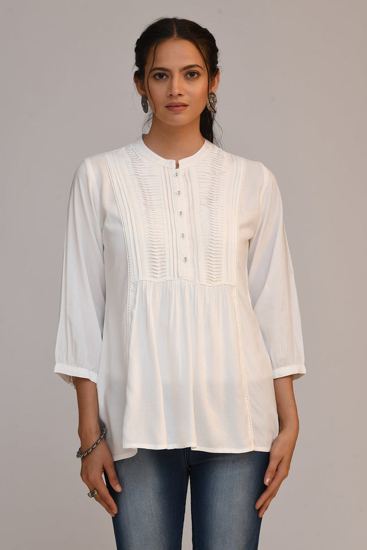 White Pintex Top