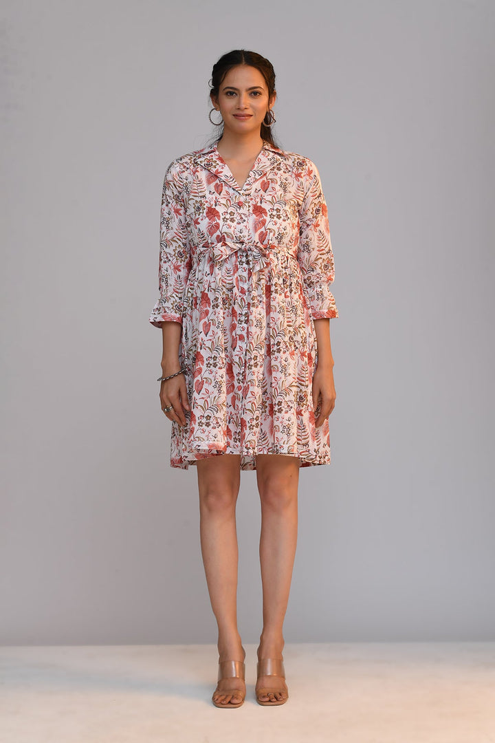 White Printed Dress