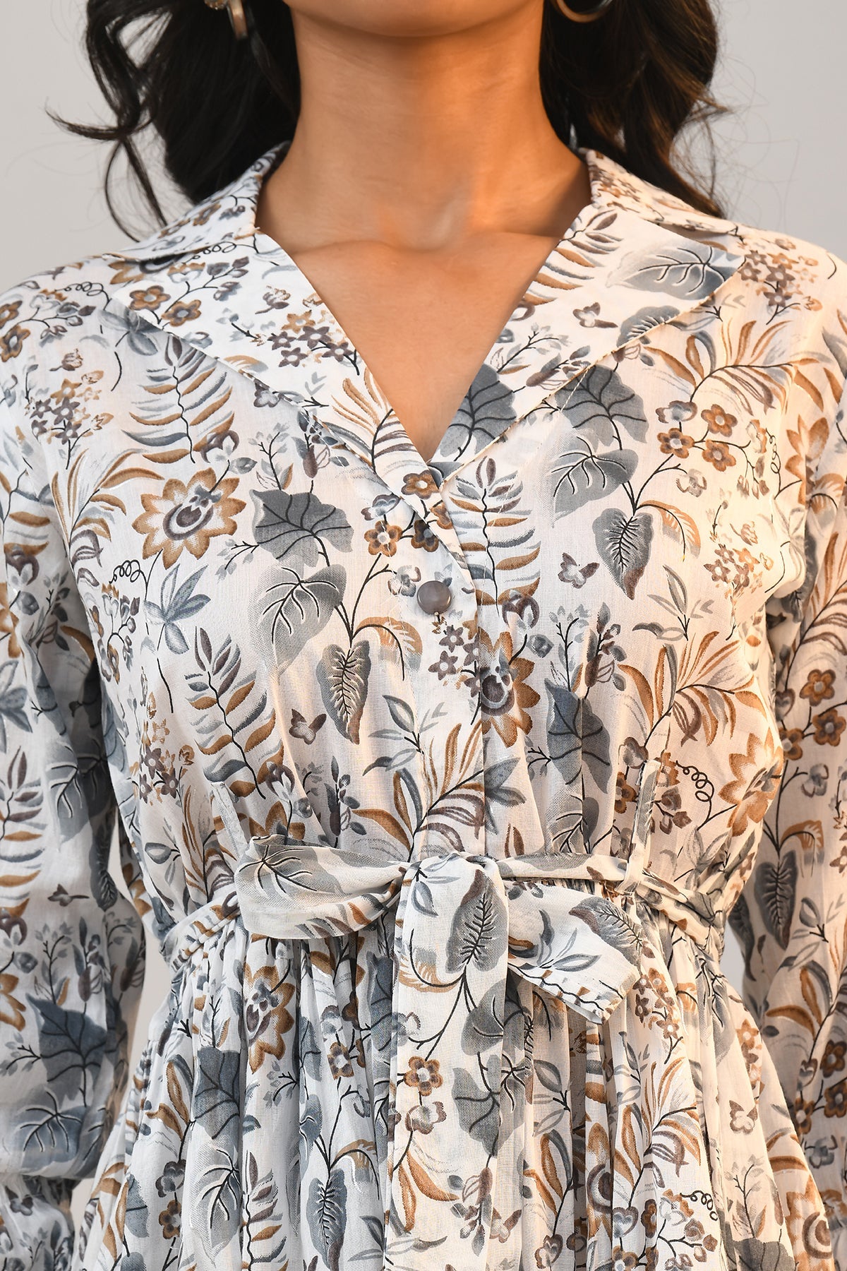 White Printed Dress
