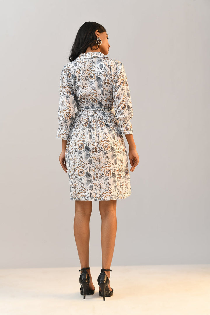 White Printed Dress