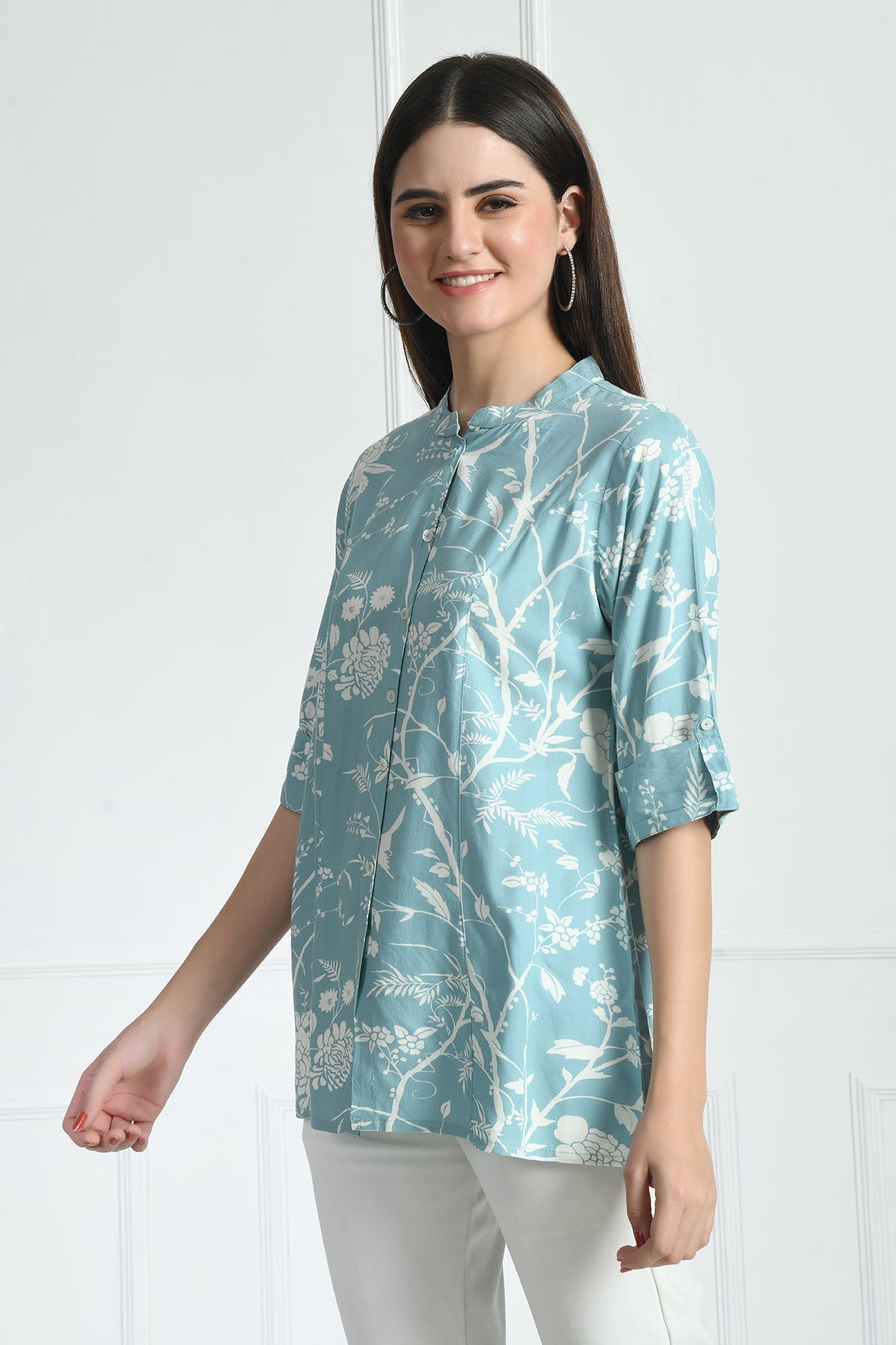 Green Printed Top