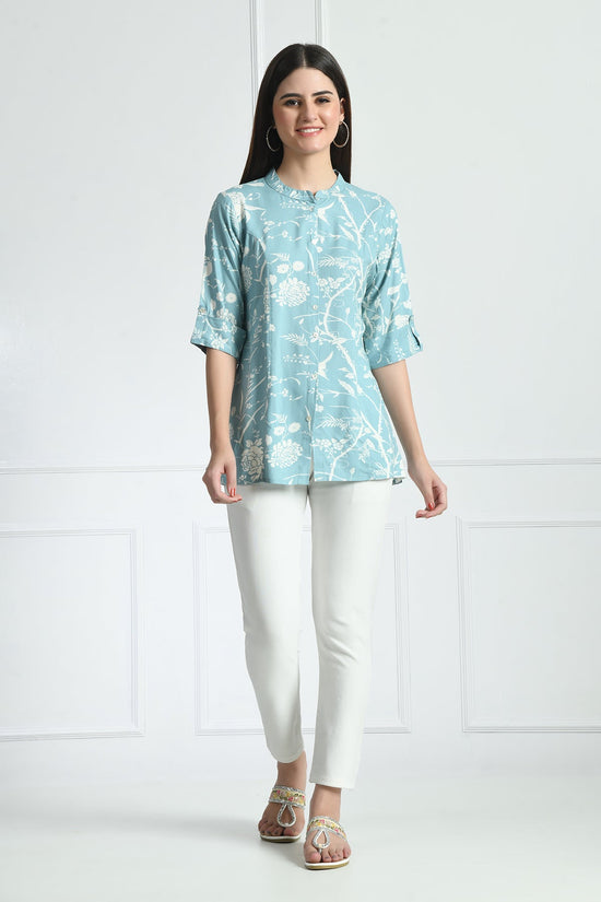 Green Printed Top