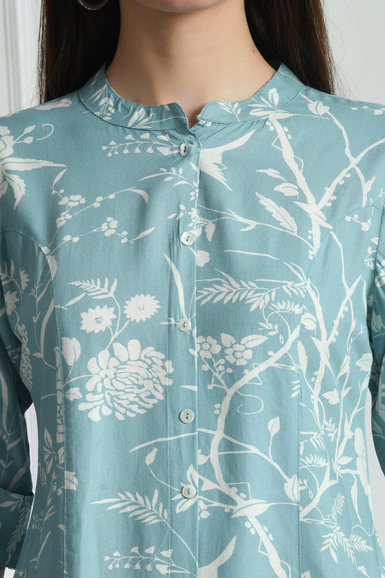 Green Printed Top