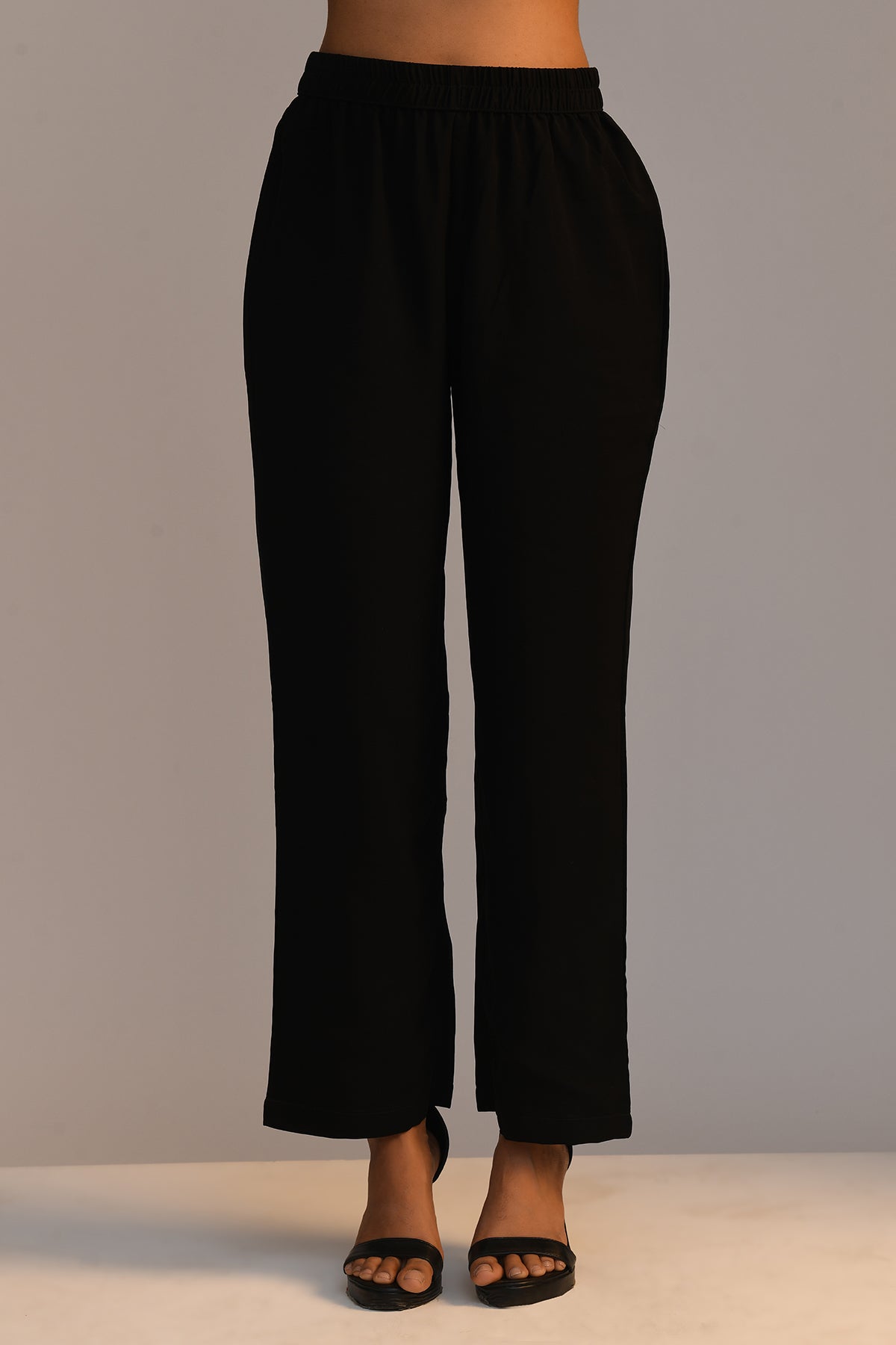 Black Chikankari Straight Kurta Set