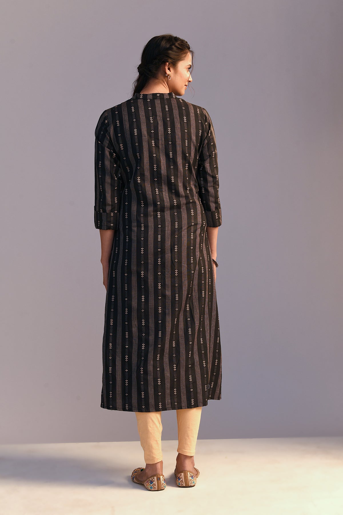 Black Printed Kurta
