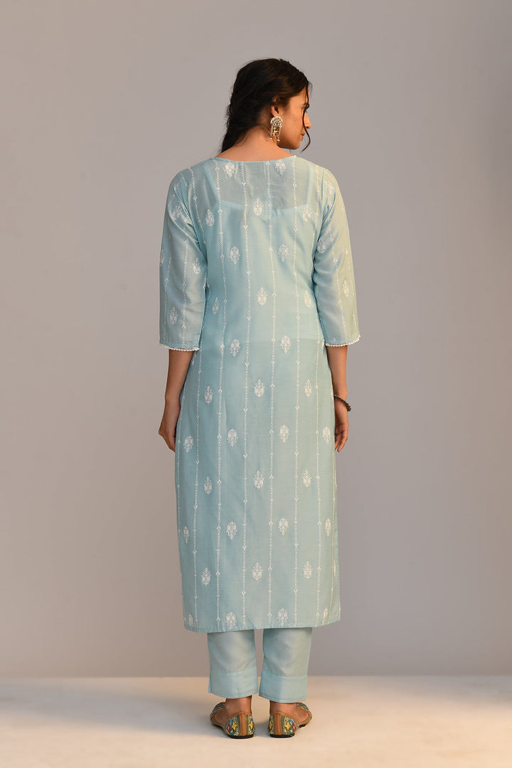 Green Printed Kurta Set