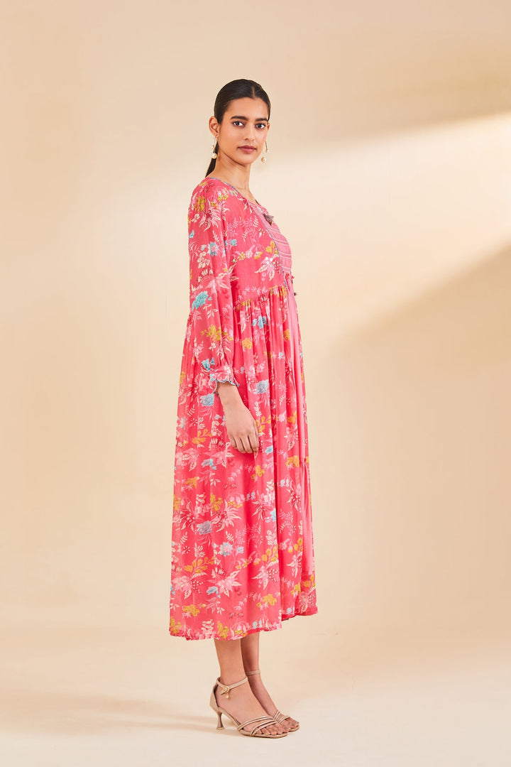 Pink Printed Dress