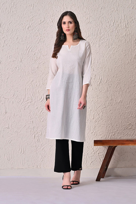 White Pintex Kurta